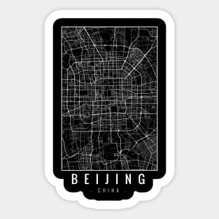 Beijing China Minimalist Map Sticker